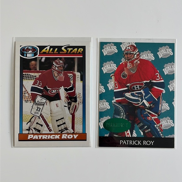 2 CARD LOT - Patrick Roy - 1991 O-Pee-Chee / 1993 ProSet Montréal Canadiens - Picture 1 of 2